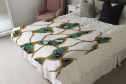 Benjamin Tate Design Chains & Snake Skin Blanket in Natural - Size: 120 cm x 150 cm - thumbnail 3