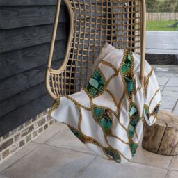 Benjamin Tate Design Chains & Snake Skin Blanket in Natural - Size: 120 cm x 150 cm - thumbnail 4