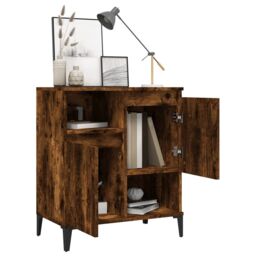 Berkfield Home Sideboard Smoked Oak 60x35x70 cm Engineered Wood in Brown - Size: 60 x 35 x 70 cm - thumbnail 4