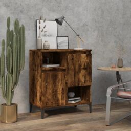 Berkfield Home Sideboard Smoked Oak 60x35x70 cm Engineered Wood in Brown - Size: 60 x 35 x 70 cm - thumbnail 1