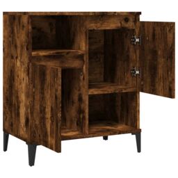 Berkfield Home Sideboard Smoked Oak 60x35x70 cm Engineered Wood in Brown - Size: 60 x 35 x 70 cm - thumbnail 6