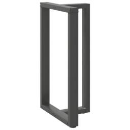 Berkfield Home Modern Bar Table Legs T-Shaped¬†2 pcs Anthracite 60x35x(100-101) in Charcoal - thumbnail 4