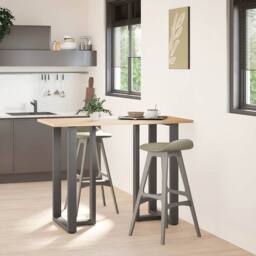 Berkfield Home Modern Bar Table Legs T-Shaped¬†2 pcs Anthracite 60x35x(100-101) in Charcoal - thumbnail 3
