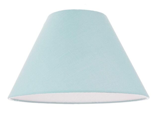 Happy Homewares Traditional Cotton Coolie Lampshade Suitable for Table Lamp or Pendant in Duck Egg Blue - Size: 12 inches - image 1