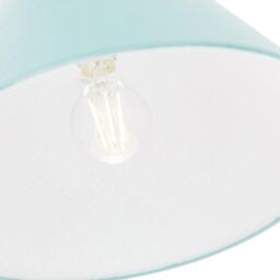 Happy Homewares Traditional Cotton Coolie Lampshade Suitable for Table Lamp or Pendant in Duck Egg Blue - Size: 12 inches - thumbnail 3