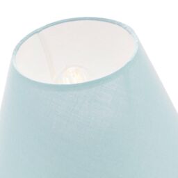 Happy Homewares Traditional Cotton Coolie Lampshade Suitable for Table Lamp or Pendant in Duck Egg Blue - Size: 12 inches - thumbnail 4