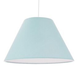 Happy Homewares Traditional Cotton Coolie Lampshade Suitable for Table Lamp or Pendant in Duck Egg Blue - Size: 12 inches - thumbnail 5