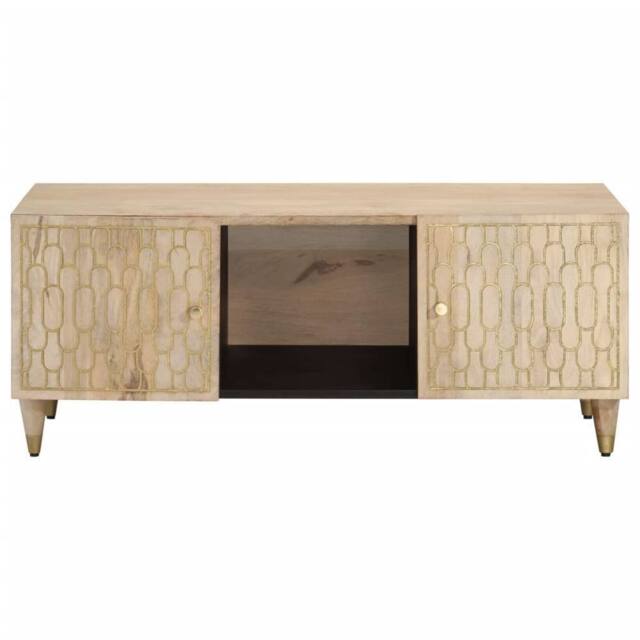 Berkfield Home Beautiful Coffee Table 100x54x40 cm Solid Wood Mango in Light Brown - Size: 100 x 54 x 40 cm - image 1