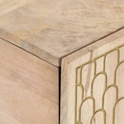 Berkfield Home Beautiful Coffee Table 100x54x40 cm Solid Wood Mango in Light Brown - Size: 100 x 54 x 40 cm - thumbnail 6