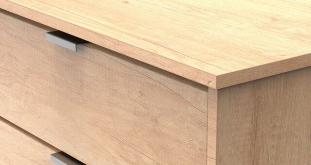 Ready Assembled 2 U Fuji 3 Drawer TV Unit (Ready Assembled) in Natural - Size: Medium - image 1