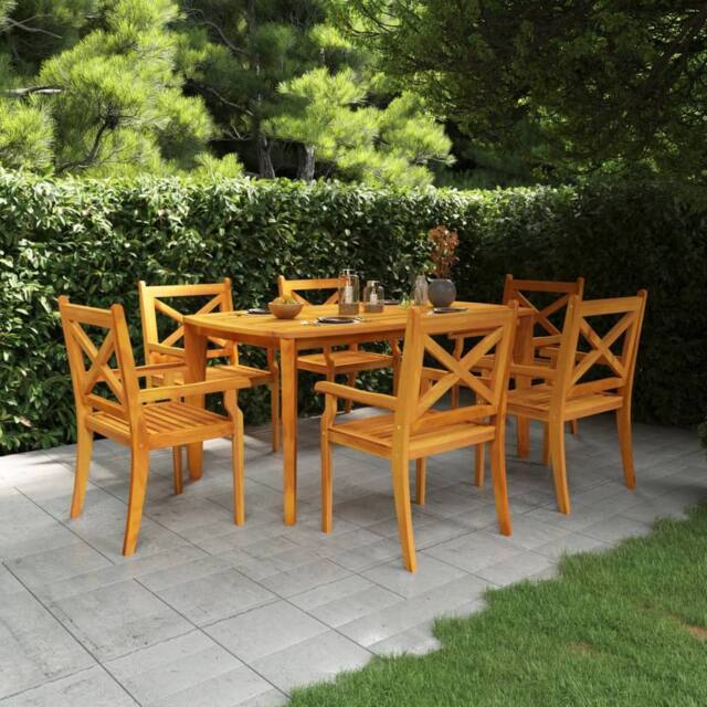 Berkfield Home Garden Table 160x90x75 cm Solid Wood Acacia in Brown - Size: 160 x 90 x 75 cm - image 1