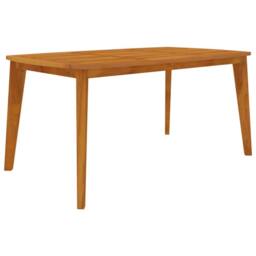 Berkfield Home Garden Table 160x90x75 cm Solid Wood Acacia in Brown - Size: 160 x 90 x 75 cm - thumbnail 2