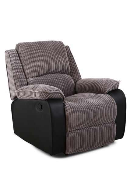 More4Homes Postana Jumbo Cord Fabric Manual Reclining Lounge Recliner Chair in Grey - image 1