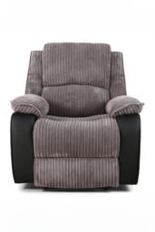 More4Homes Postana Jumbo Cord Fabric Manual Reclining Lounge Recliner Chair in Grey - thumbnail 3