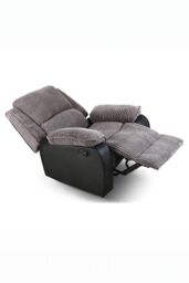 More4Homes Postana Jumbo Cord Fabric Manual Reclining Lounge Recliner Chair in Grey - thumbnail 4