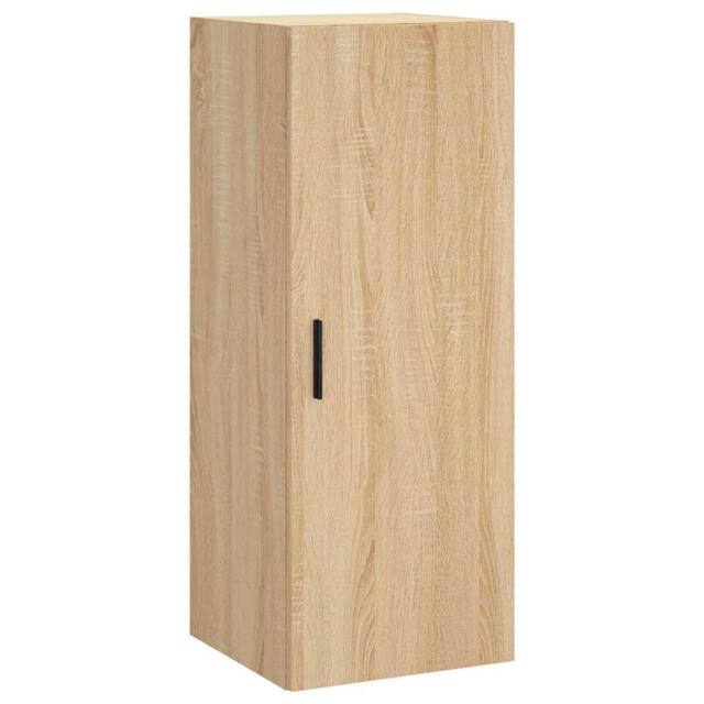 Berkfield Home Wall Mounted Cabinet Sonoma Oak 34.5x34x90 cm in Light Oak - image 1