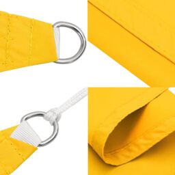 Berkfield Home Sunshade Sail Oxford Fabric Triangular 3x4x5 m Yellow - thumbnail 7