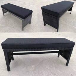 FURNITURE ONE Patio Rattan Bench Seat in Dark Brown - thumbnail 5