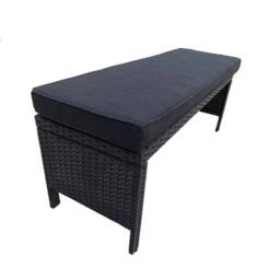 FURNITURE ONE Patio Rattan Bench Seat in Dark Brown - thumbnail 1