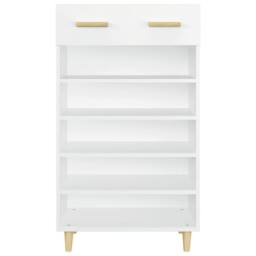 Berkfield Home Shoe Cabinet White 60x35x105 cm Engineered Wood - Size: 60 x 35 x 105 cm - thumbnail 6