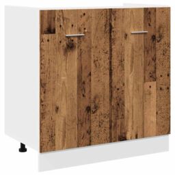 Berkfield Home 11 Piece Kitchen Cabinet Set Old Wood Engineered Wood in Brown - thumbnail 6