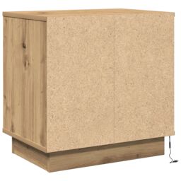 Berkfield Home Bedside Cabinets with LED 2 pcs Artisan Oak 50x34, 5x50 cm in Brown - thumbnail 6