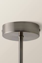 ValueLights Demi Brushed Chrome 3 Arm Smoked Glass Chandelier Style Ceiling Light in Metallic Silver - thumbnail 5