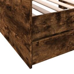 Berkfield Home Versatile Daybed with Drawers without Mattress Smoked Oak 90x190 in Brown - thumbnail 7