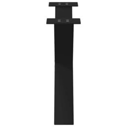 Berkfield Home Coffee Table Legs X-Shaped 2 pcs Black 70x(42-43) cm Steel - thumbnail 6