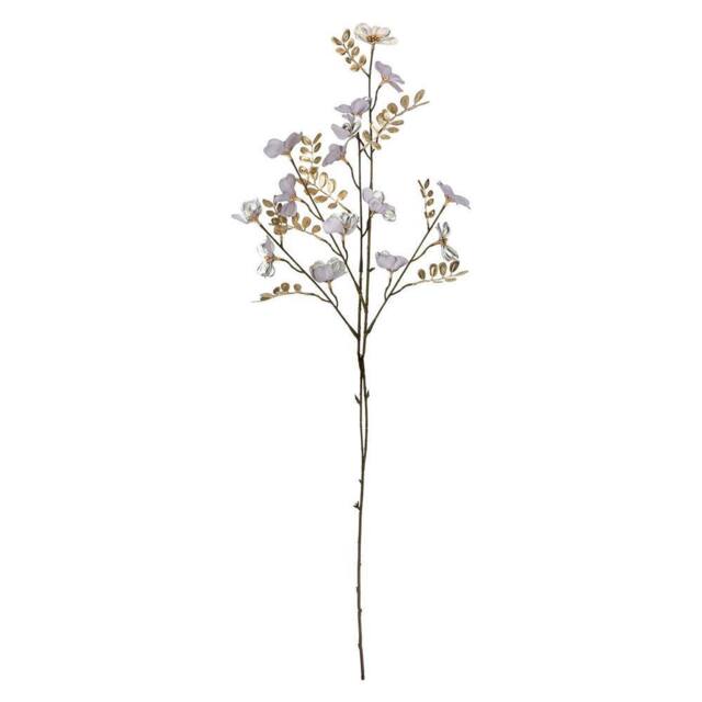 VFM e-Store Christmas Daisy Spray Decoration 91cm x 29cm Silver X 1 - Size: 91 cm x 29 cm - image 1