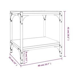 Berkfield Home TV Cabinet Grey Sonoma 40x33x41 cm Engineered Wood & Steel - Size: 40 x 33 x 41 cm - thumbnail 9