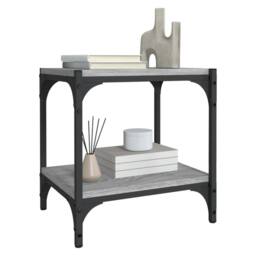 Berkfield Home TV Cabinet Grey Sonoma 40x33x41 cm Engineered Wood & Steel - Size: 40 x 33 x 41 cm - thumbnail 4