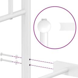 Berkfield Home Metal Bed Frame with Headboard White 160x200 cm - thumbnail 9