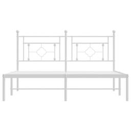 Berkfield Home Metal Bed Frame with Headboard White 160x200 cm - thumbnail 5