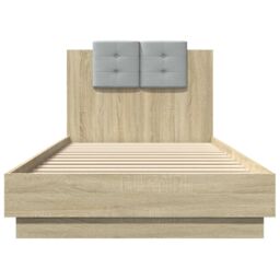 Berkfield Home Bed Frame without Mattress Sonoma Oak 100x200 cm in Brown - thumbnail 4