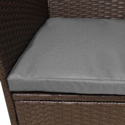 Monstershop Jardí 2-Seater Rattan Bistro Brown Set with Cushions & Rain Cover - thumbnail 8