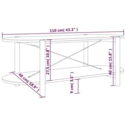 Berkfield Home Classic Coffee Table Black 110x48x40 cm Engineered Wood - Size: 110 x 48 x 40 cm - thumbnail 7