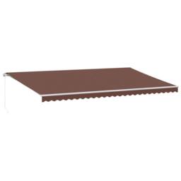 Berkfield Home Manual Retractable Awning Brown 600x300 cm - thumbnail 2