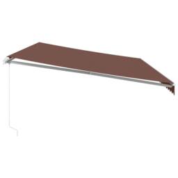 Berkfield Home Manual Retractable Awning Brown 600x300 cm - thumbnail 4
