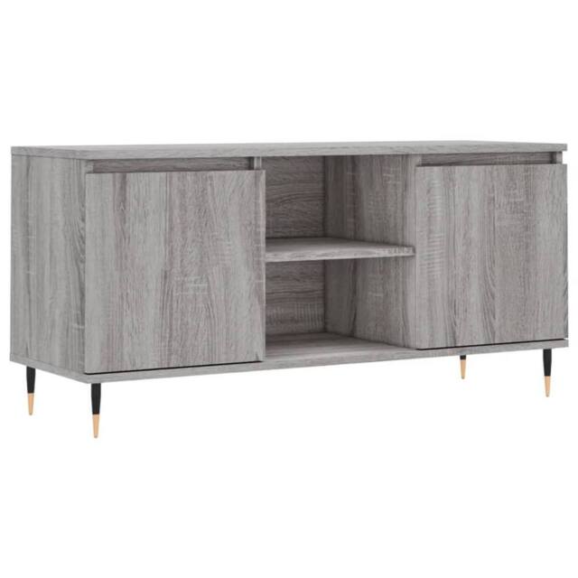 Berkfield Home TV Cabinet Grey Sonoma 104x35x50 cm Engineered Wood - Size: 104 x 35 x 50 cm - image 1