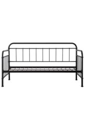 SlumberWorx Ickleford Industrial Living Room Bedroom Metal Day Bed Frame in Black - Size: Single - thumbnail 4