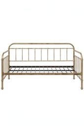 SlumberWorx Ickleford Industrial Living Room Bedroom Metal Day Bed Frame in Black - Size: Single - thumbnail 5