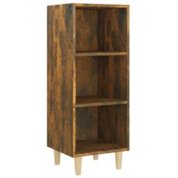 Berkfield Home Sideboard Smoked Oak 34.5x32.5x90 cm Engineered Wood in Brown - thumbnail 2