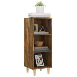 Berkfield Home Sideboard Smoked Oak 34.5x32.5x90 cm Engineered Wood in Brown - thumbnail 4