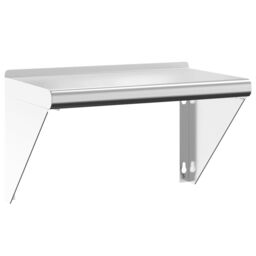 Berkfield Home Wall Shelf 50x30x31 cm Silver Stainless Steel - Size: 50 x 30 x 31 cm - thumbnail 2