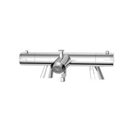 VOGREX Chrome Exposed Bath Shower Mixer Tap Set in Silver - thumbnail 4