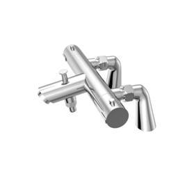 VOGREX Chrome Exposed Bath Shower Mixer Tap Set in Silver - thumbnail 1