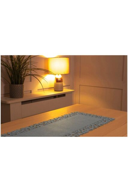 Netagon Rectangular Felt Table Runner with Openwork Star & Snowflake Design Grey - image 1