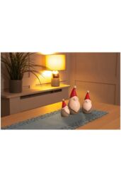 Netagon Rectangular Felt Table Runner with Openwork Star & Snowflake Design Grey - thumbnail 3