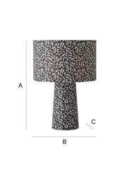 ValueLights Bertie Leopard Print Full Fabric Table Lamp in Tan - thumbnail 8